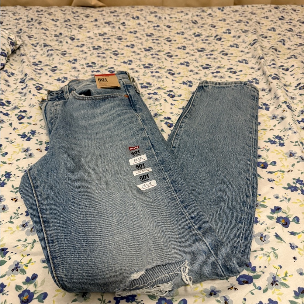 Levi's Light Blue 501 Skinny Jeans